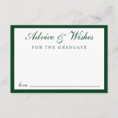 Elegant Script Afstudeerder Advies Groen Goud Afst Informatiekaartje (Voorkant)