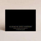 Elegant Script Afstudeerder Advies Zwart Goud Afst Informatiekaartje