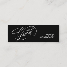 Elegant Script Afstudeerder Naam Klasse Details Zw Contactkaartje