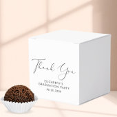 Elegant script afstudeerfeest dank u bedankdoosjes