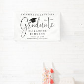 Elegant Script Afstudeerfeest Spandoek (Insitu)