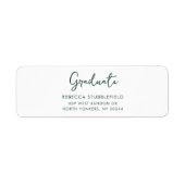 Elegant Script Afstuderen 2026 Retouradres Etiket (Voorkant)