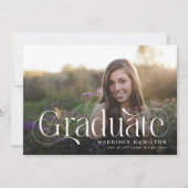 Elegant Script Afstuderen 4 Afstuderen voor fotoco Aankondiging (Voorkant)