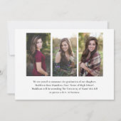 Elegant Script Afstuderen 4 Afstuderen voor fotoco Aankondiging (Achterkant)