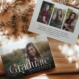 Elegant Script Afstuderen 4 Afstuderen voor fotoco Aankondiging