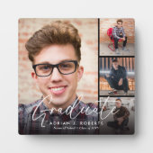 Elegant Script Afstuderen 4 Fotoaandenken Fotoplaat (Voorkant)