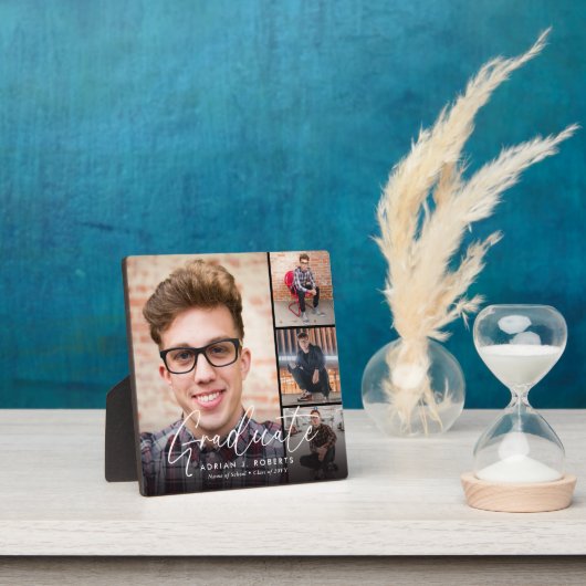 Elegant Script Afstuderen 4 Fotoaandenken Fotoplaat (Insitu)