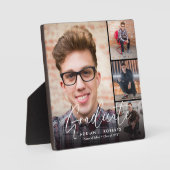 Elegant Script Afstuderen 4 Fotoaandenken Fotoplaat (Voorkant)