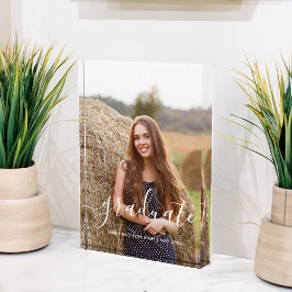 Elegant script "Afstuderen" Aangepast Fotoblokken