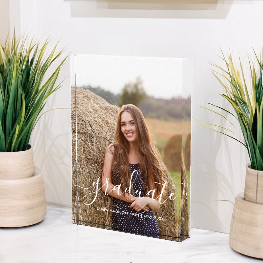 Elegant script "Afstuderen" Aangepast Fotoblokken