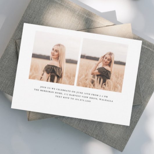 Elegant Script Afstuderen Afstuderen Foto Aankondiging