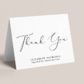 Elegant Script Afstuderen Bedankkaart