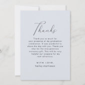 Elegant script Afstuderen Dank u foto Bedankkaart (Achterkant)