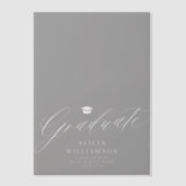 Elegant script afstuderen dark vellum aankondiging (Voorkant)