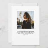 Elegant Script Afstuderen foto aankondigingen (Achterkant)