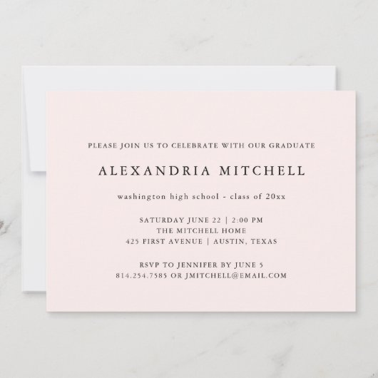 Elegant script Afstuderen | Foto Afstudeerder Part Kaart (Achterkant)