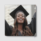 Elegant script afstuderen foto afstuderen naam gastenboek (Achterkant)