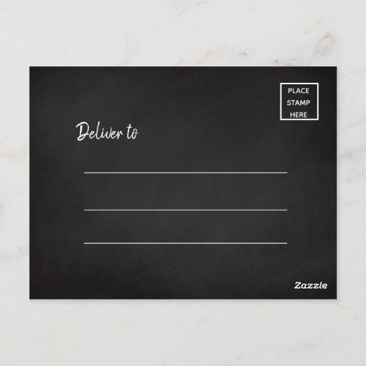 Elegant script | Afstuderen Foto Dank u Briefkaart (Achterkant)