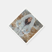 Elegant script Afstuderen foto en naam Servet (Hoek)