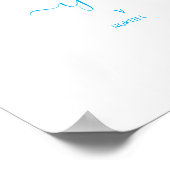 Elegant Script Afstuderen Gefeliciteerd Modern Wit Poster (Hoek)