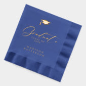 Elegant script Afstuderen gepersonaliseerd Afstude Folie Servetten (Links)