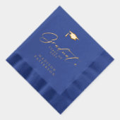 Elegant script Afstuderen gepersonaliseerd Afstude Folie Servetten (Rechts)