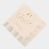 Elegant script Afstuderen gepersonaliseerd Afstude Folie Servetten (Rechts)