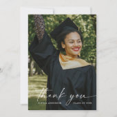 Elegant Script Afstuderen Hartelijk dank Kaart (Voorkant)