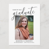 Elegant Script Afstuderen het Afstuderen van de Fo Briefkaart (Voorkant)