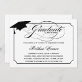 Elegant script Afstuderen Kaart (Voorkant / Achterkant)