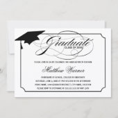 Elegant script Afstuderen Kaart (Voorkant)