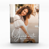 Elegant Script Afstuderen Modern Fotoblokken (Voorkant)