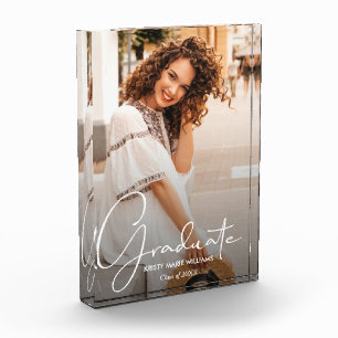 Elegant Script Afstuderen Modern Fotoblokken