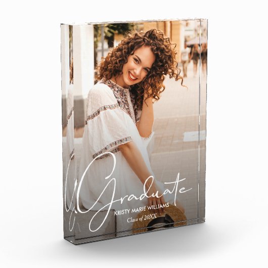 Elegant Script Afstuderen Modern Fotoblokken (Links)