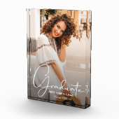 Elegant Script Afstuderen Modern Fotoblokken (Rechts)