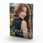 Elegant Script Afstuderen Modern Fotoblokken (Rechts)