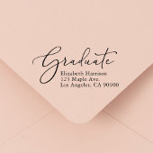 Elegant Script Afstuderen Retouradres Zelfinktende Stempel