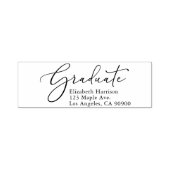 Elegant Script Afstuderen Retouradres Zelfinktende Stempel (Design)
