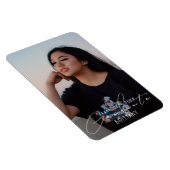 Elegant Script Afstuderen Save the Date Foto Magneet (Rechterzijde)