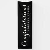Elegant Script Afstuderen Spandoek (Verticaal)