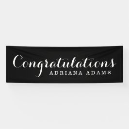 Elegant Script Afstuderen Spandoek