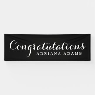 Elegant Script Afstuderen Spandoek