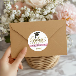 Elegant Script Afstuderen Sticker