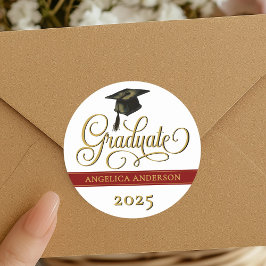 Elegant Script Afstuderen Sticker