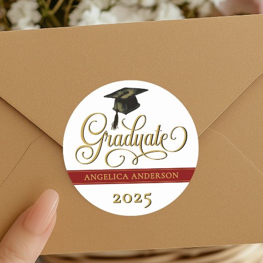 Elegant Script Afstuderen Sticker