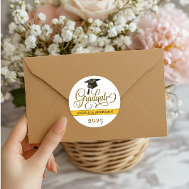 Elegant Script Afstuderen Sticker