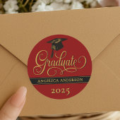 Elegant Script Afstuderen Sticker