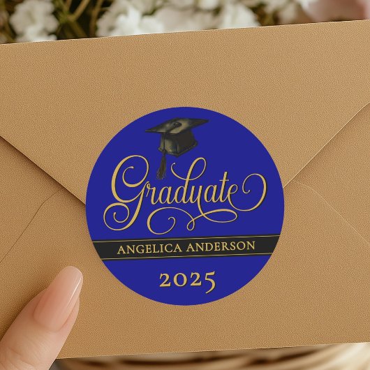 Elegant Script Afstuderen Sticker