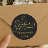 Elegant Script Afstuderen Sticker