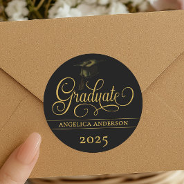 Elegant Script Afstuderen Sticker